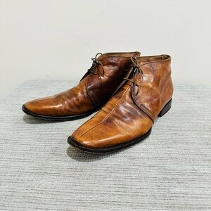 Russell & Bromley Boots‎ Men 8 Brown Leather Chukka Desert Ankle Dress Shoes